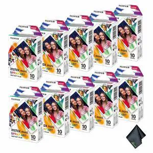 10xFUJIFILM INSTAX MINI Spray Art Instant Film (10 Exposures), Microfiber Cleaning Cloth, Bundle