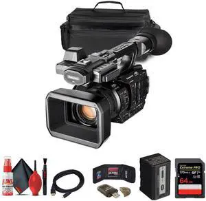 Panasonic AG-X20ED / HC-X20 4K Professional Compact Camcorder with Rich Connectivity + 64GB Card  + More