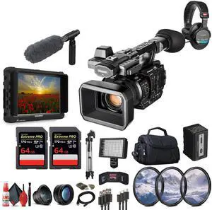 Panasonic AG-X20ED / HC-X20 4K Professional Compact Camcorder with Rich Connectivity + 4K Monitor + More