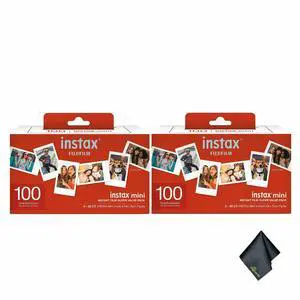 2xFujifilm Instax Mini Instant Film- Super Value Pack- 100 Exposures, Microfiber Cleaning Cloth, Bundle 2xFujifilm Instax Mini Instant Film- Super Value Pack- 100 Exposures, Microfiber Cleaning Cloth, Bundle