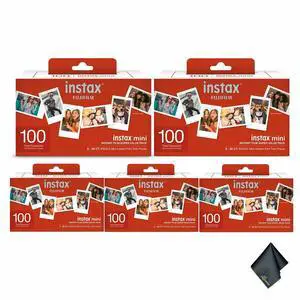 5xFujifilm Instax Mini Instant Film- Super Value Pack- 100 Exposures, Microfiber Cleaning Cloth, Bundle 5xFujifilm Instax Mini Instant Film- Super Value Pack- 100 Exposures, Microfiber Cleaning Cloth, Bundle