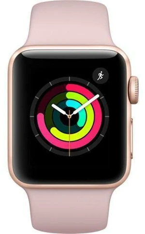Apple SmrtWatc 26 - 42mm Watch Series 3 - GPS - Gold Aluminum Case with Pink Sand Sport Band - 42mm (Refurbished) Apple SmrtWatc 26 - 42mm Watch Series 3 - GPS - Gold Aluminum Case with Pink Sand Sport Band - 42mm (Refurbished)