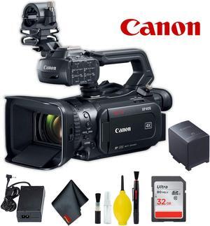Canon XF405 4K UHD 60P Camcorder with Dual Pixel Autofocus Base Accessory Bundle