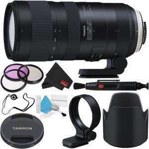 6Ave Tamron SP 70-200mm f/2.8 Di VC USD G2 Lens for Nikon F (International Model) + 77mm 3 Piece Filter Kit + Deluxe Cle