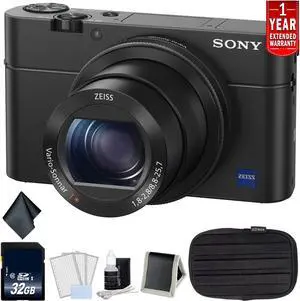 Sony Cyber-Shot IV Digital Camera - Bundle with 32GB Memory Card + Carrying Case + More (Intl Model)