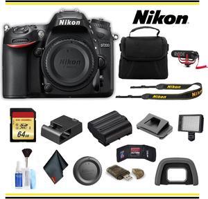 Nikon D7200 DSLR Camera Advanced Bundle W/ Bag, Extra Battery, LED Light, Mic, and More - (Intl Model)