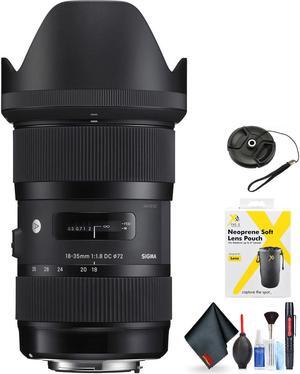 Sigma 18-35mm f/1.8 DC HSM Art Lens for Nikon F Mount + Accessories (International Model with 2 Year Warranty)