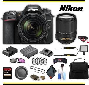 Nikon D7500 DSLR Camera with 18140mm Lens Advanced Bundle W Bag Extra Battery LED Light Mic Filters and More  Intl Model