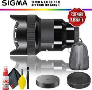 Sigma 14mm f/1.8 DG HSM Art Lens for Sony E + Backpack + Cleaning Kit + Extended Warranty