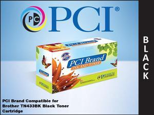 PCI TN-433BK-PCI Toner Cartridge, Black for Brother Printer