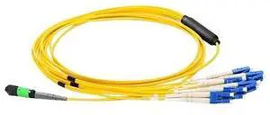 AXIOM MPO FEMALE TO 4 LC SINGLEMODE 9/125 FIBER OPTIC BREAKOUT CABLE - 1M