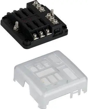 Sea-Dog Blade Style LED Indicator Fuse Block w/Negative Bus Bar - 6 Circuit