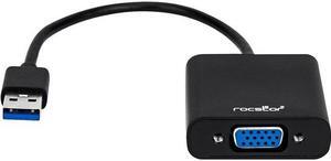 Rocstor Premium USB to VGA Adapter - USB 3.0 to VGA External USB Video Graphics Adapter for PC and MAC- Resolutions up to 1920x1200 1080p