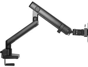 Amer Mounts Single Articulating Spring Monitor Arm Up to 34" or 24lbs Display - Clamp and Grommet Base Mount Included - HYDRA1B