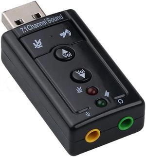 1pc External Mini USB 2.0 3D Virtual 480Mbps 7.1 Channel Audio Sound Card Adapter for PC Desktop Notebook