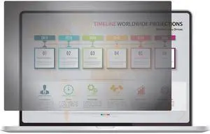 Rocstor PV0015-B1 PrivacyView Privacy Filter for 15.6" Widescreen Laptop, Black