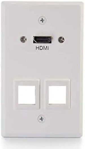 HDMI SG WALL PLATE+2 KEYSTONES WHITE HDMI SG WALL PLATE+2 KEYSTONES WHITE