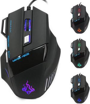 5500 DPI 7 Button LED Optical USB Wired Gaming Mouse Mice For Pro Gamer Cool