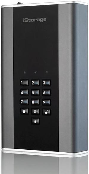 iStorage diskAshur DT2 12TB Secure encrypted desktop hard drive - FIPS Level 3 certified, Password protected, military grade hardware encryption IS-DT2-256-12000-C-X