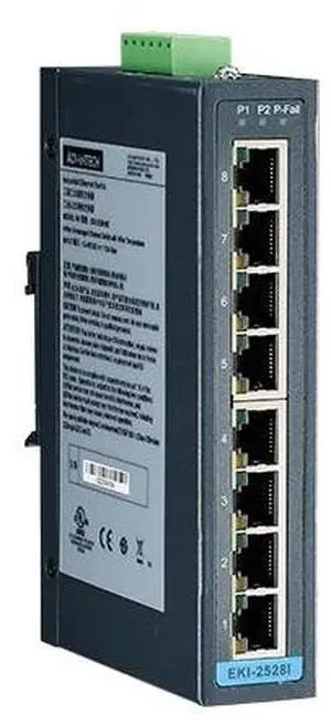 Advantech 8-Port Ethernet Switch w/ Wide Temp