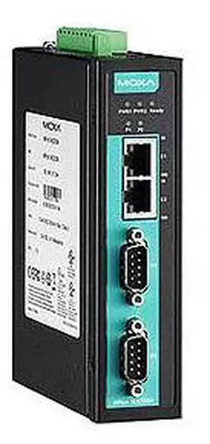 Moxa NPort IA5250A-T - 2-port RS-232/422/485 serial device server, 10/100MBaseT(X), 1KV serial surge, -40~75?