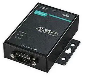 Moxa NPort 5130A - 1 port device server, 10/100M Ethernet, RS-422/485, DB9 male, 15KV ESD, 0.5KV serial surge, 12~48VDC, 0~60 degree