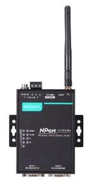 Moxa NPort W2250A-W4-US - 2-port RS-232/422/485 wireless device server with 802.11a/b/g/n WLAN US band, US plug