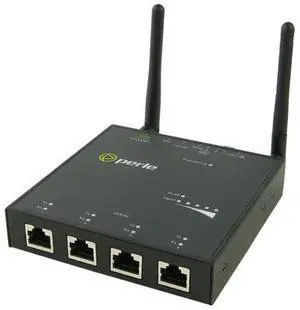 Perle 04031684 IOLAN SDG4 W Device Server: Wireless LAN (WiFi) client IEEE 802.11 a, b, g, n @ 2.4Ghz/5Ghz, 4 x RJ45 connectors