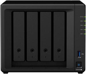 Synology DiskStation DS420+ NAS Server with Celeron 2.0GHz CPU, 6GB Memory, 32TB HDD Storage, 1TB M.2 NVMe SSD, 2 x 1GbE LAN Ports, DSM Operating System