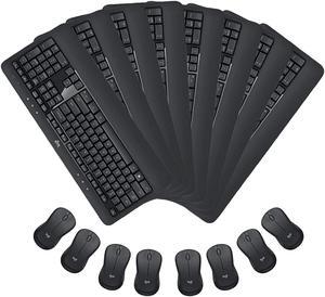 Logitech MK540 Advanced Wireless Keyboard & Mouse Combo Travel Home Office Modern Bundle for PC & Laptop, Pack of 8