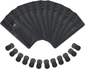 Logitech MK540 Advanced Wireless Keyboard & Mouse Combo Travel Home Office Modern Bundle for PC & Laptop, Pack of 12