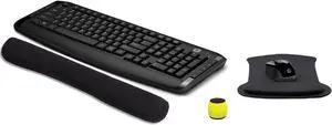 HP Wireless Keyboard & Mouse 300 PC Accessories Bundle with Gel Mouse & Wrist Pads, & Micro Glow in the Dark Bluetooth Speaker with Professional Sound, Built-in Mic & Remote Selfie Button
