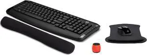 HP Wireless Keyboard & Mouse 300 PC Accessories Bundle with Gel Mouse & Wrist Pads, & Micro Glow in the Dark Bluetooth Speaker with Professional Sound, Built-in Mic & Remote Selfie Button