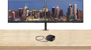 HP V24i G5 24-inch 1920 x 1080 LED Backlit Full HD LCD Monitor, 2-Pack Bundle with HDMI, VGA, and DisplayPort, Desk Mount Dual Monitor Stand, HP USB-C Multiport G5 Dock