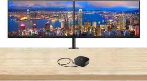 HP EliteDisplay E27q G5 27-inch Quad HD 2560 x 1440 LED-Backlit LCD IPS Monitor, 2-Pack Bundle with HDMI, USB Hub, and DisplayPort, Dual Monitor Stand, HP USB-C Multiport G5 Dock
