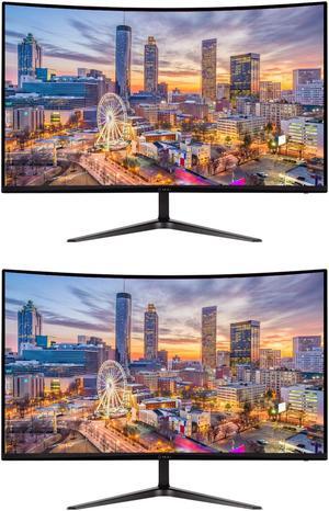 ViewSonic OMNI VX3218C-2K 32-inch 1440P 1ms 165Hz QHD 2K IPS Curved Gaming Monitor, 2-Pack Bundle with AMD FreeSync, Eye-Care, HDMI, DisplayPort, Speakers