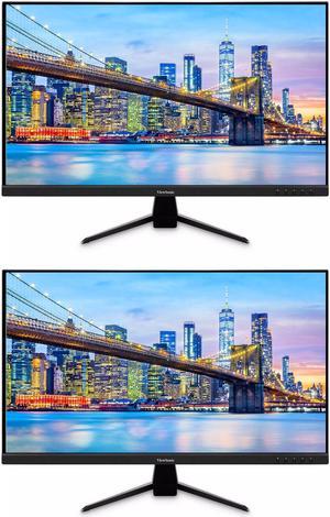 ViewSonic VX3267U-4K 32-inch 3840 x 2160 UHD 4K LCD IPS Monitor, 2-Pack Bundle with Ultra-Thin Bezel, Eye-Care, USB-C, HDMI, DisplayPort, Speakers