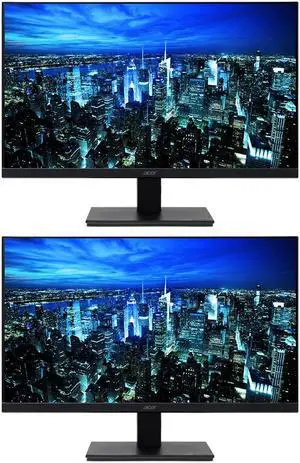 Acer Vero V7 V277YU E BMIIPX 27-inch 1440P 2K Quad HD IPS 100 Hz 4 ms Widescreen LCD Monitor, 2-Pack bundle with Adaptive Sync, Eye Care, HDMI, DisplayPort, Integrated Speaker