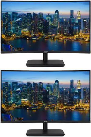 Acer Nitro ED270R V Curved 27-inch 1080P Full HD 165 Hz 1 ms LED Gaming Monitor, 2-Pack bundle with Eye Care, Frameless, FreeSync, HDMI, DisplayPort