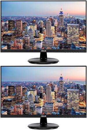 Asus VA24DQ 24-inch 1080P 75 Hz Full HD LED Backlit LCD Monitor, 2-Pack Bundle with DisplayPort, HDMI, Eye Care, FreeSync, Ultra-low Blue Light, Integrated Speaker