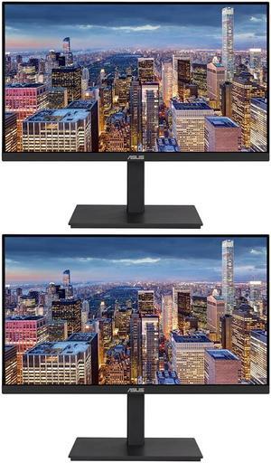 Asus VA27ECPSN 27-inch 1080P Full HD IPS LCD Business Monitor, 2-Pack Bundle with Dock, DisplayPort, HDMI, USB-C, Ethernet, USB Hub, Integrated Speaker