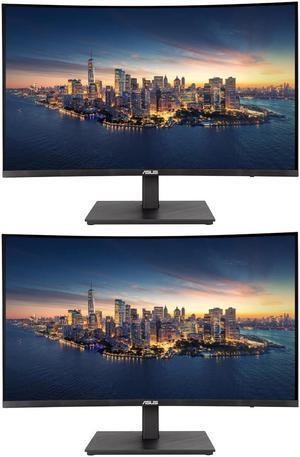 Asus VA27VQSE Curved 27-inch 1080P Full HD Frameless 1 ms 75Hz LCD Gaming Monitor, 2-Pack Bundle with DisplayPort, HDMI, Integrated Speaker