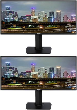 Asus VP348QGL 34-inch 3440 x 1440 UWQHD Frameless LCD Gaming Monitor, 2-Pack Bundle with FreeSync, HDR10, DisplayPort, HDMI, Integrated Speaker