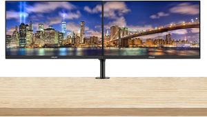 Asus TUF VG247Q1A 24 1920 x 1080 FHD 165 Hz 1 ms LCD Gaming Monitor 2-Pack Bundle with Low Motion Blur, Eye Care, FreeSync Premium, DisplayPort, HDMI, Speakers, Desk Mount Dual Monitor Stand