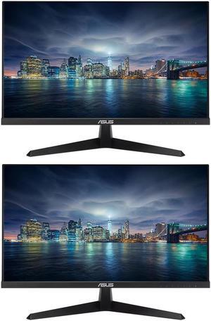 Asus VY249HE 24-inch 1920 x 1080 FHD 75 Hz 1 ms LCD Everyday Monitor, 2-Pack Bundle with Adaptive-Sync, Eye Care Plus, Color Augmentation, VGA, HDMI, Black