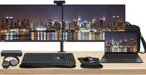 Lenovo T16 Gen 2 Touchscreen 16" Ryzen 7, 16GB RAM, 512GB SSD, Windows 11 Pro ThinkPad Bundle with 2 x ThinkVision T27i 27" Monitors, Dual Stand, USB-C Dock, Keyboard & Mouse, Webcam, Headphones, Bag
