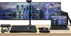 Lenovo T14 Gen 4 Touchscreen 14" Ryzen 7, 16GB RAM, 512GB SSD, Windows 11 Pro ThinkPad Bundle with  2 x ThinkVision T24i 24" Monitors, Dual Stand, USB-C Dock, Keyboard & Mouse, Webcam, Headphones, Bag