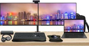 Lenovo T14 Gen 4 Touchscreen 14" Ryzen 7, 16GB RAM, 512GB SSD, Windows 11 Pro ThinkPad Bundle with 2 x ThinkVision T27i 27" Monitors, Dual Stand, USB-C Dock, Keyboard & Mouse, Webcam, Headphones, Bag