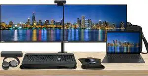 Lenovo T14 Gen 4 Touchscreen 14" Ryzen 7, 32GB RAM, 512GB SSD, Windows 11 Pro ThinkPad Bundle with 2 x ThinkVision T24i 24" Monitors, Dual Stand, USB-C Dock, Keyboard & Mouse, Webcam, Headphones, Bag
