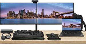 Lenovo T14 Gen 4 Touchscreen 14" Ryzen 7, 32GB RAM, 512GB SSD, Windows 11 Pro ThinkPad Bundle with 2 x ThinkVision T24i 24" Monitors, Dual Stand, USB-C Dock, Keyboard & Mouse, Webcam, Headphones, Bag